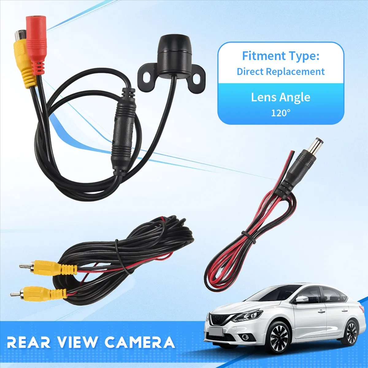 ABGN  Car Rear Camera Backup Rearview Reversing Reverse Camera Butterfly Design Front Side Rear View Camera for Car