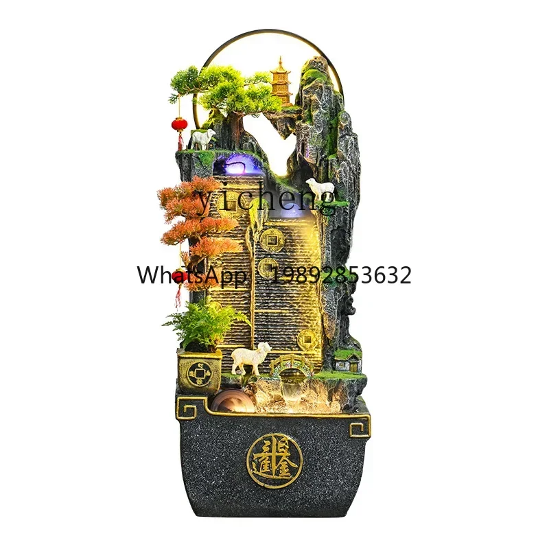 1 Chinese rockery water fountain living room office tea room alpine circulation decoration floor ornament