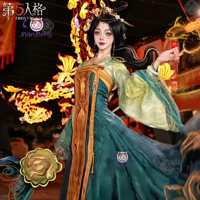 

Костюм для косплея Grace Naiad Identity V в китайском стиле, платье ханьфу, реквизит, аксессуары, комплект париков, женская великолепная униформа на Хэллоуин