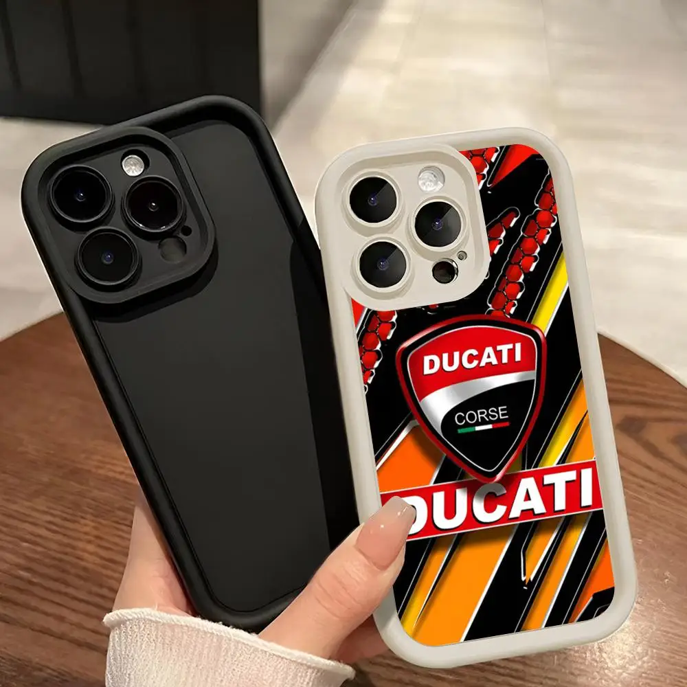 Good M-Motorcycle D-Ducaties Logo MINISO Phone Case Eye Ladder For Iphone 11 12 13 14 15 16 Pro PLUS PRO MAX