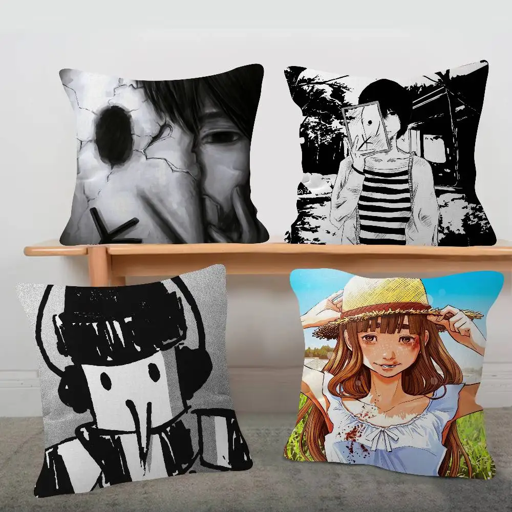 Comics Goodnight Punpun Game For Cartoon Print Peripheral Pillow Case Cushion Cover Home Decor Birthday Gift Pillowcover