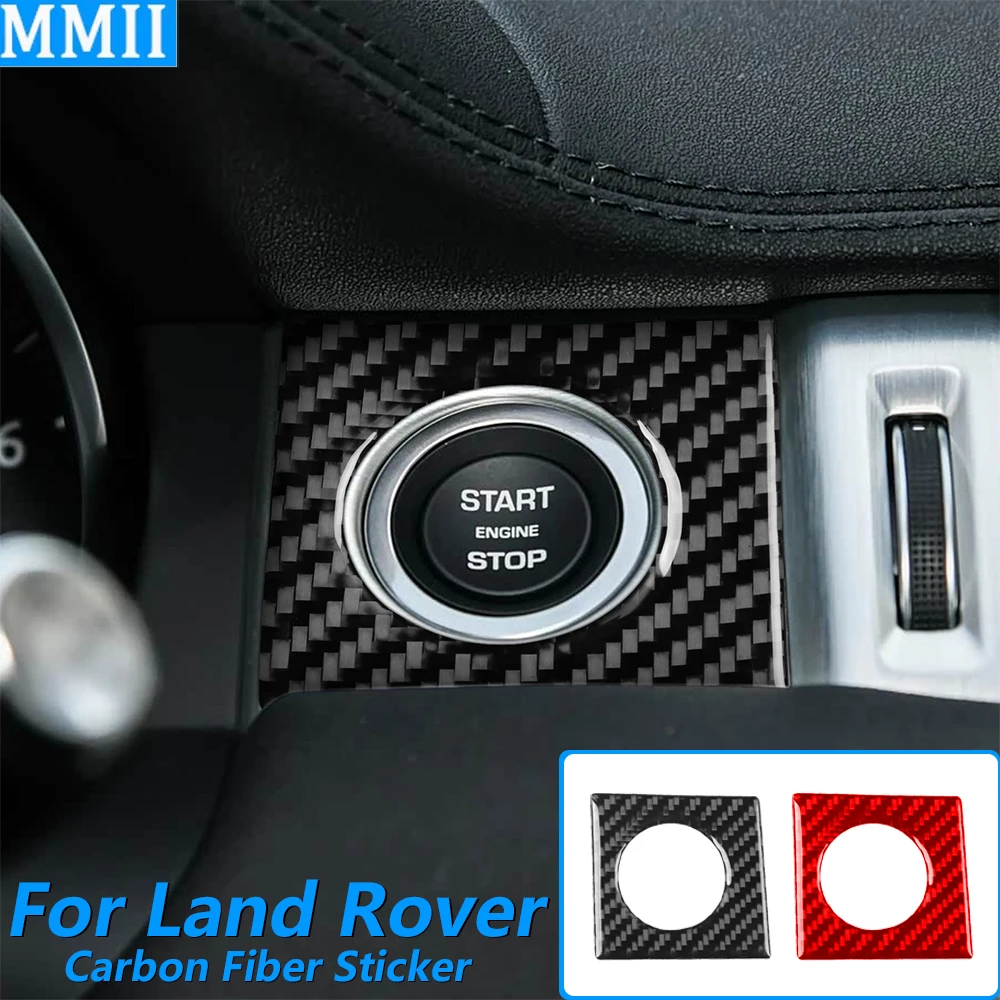 

Для Land Rover Range Rover Evoque 2012-2015: накладка на кнопку запуска/остановки двигателя из углеродного волокна, аксессуар для автомобиля, наклейка