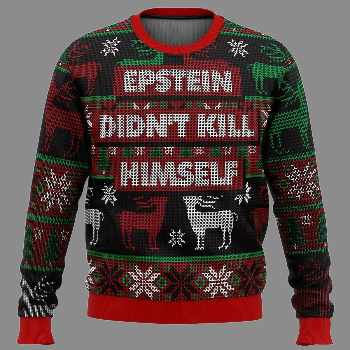 Epstein القبيح عيد ميلاد سعيد سترة 2026 موضة جديدة الرجال المتضخم قناع السترة القمم ربيع شتاء المرأة البلوز #3