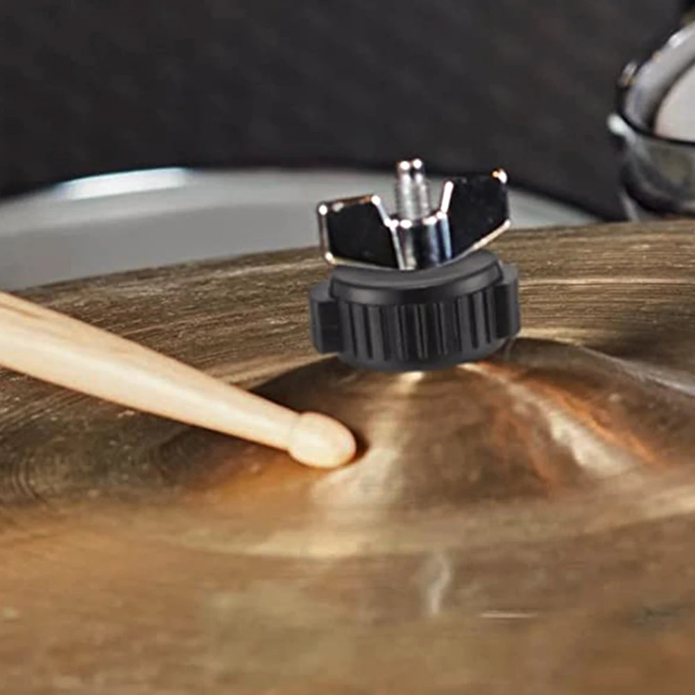 

10 Pcs Cymbal Quick Release Hat Nuts Stand Replacement Screw Cap Steel Black Cymbals for Drums