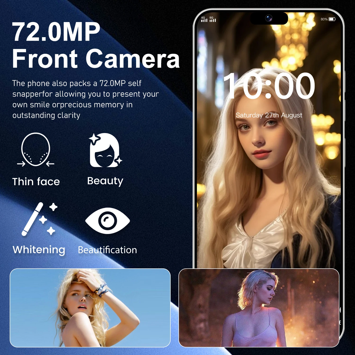I16 Pro Max 2026 جديد حار 6.8 بوصة HD الإصدار العالمي الأصلي الذكية المزدوجة بطاقة 6800 مللي أمبير بطارية وظيفة التعرف على الوجه
