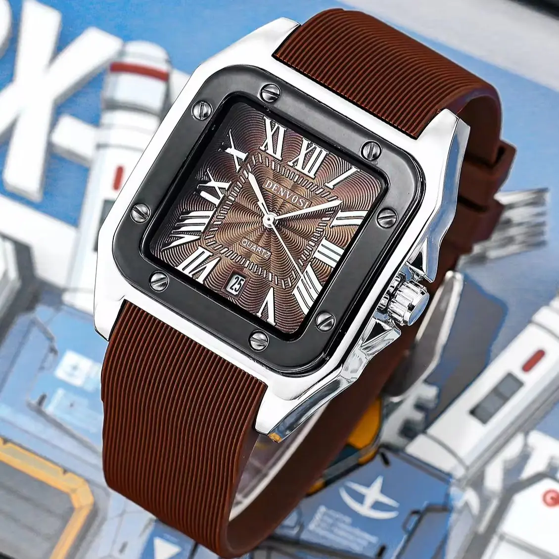 Elite luxury: A limited edition quartz watch with a unique design Square Fasion Business wristwatch for Women