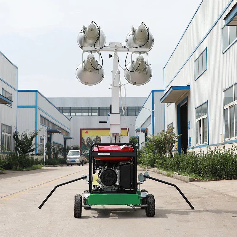 Diesel Mobile Tower 8.4kW Led Diesel Engine Solar Mobile Tower Construction Industry