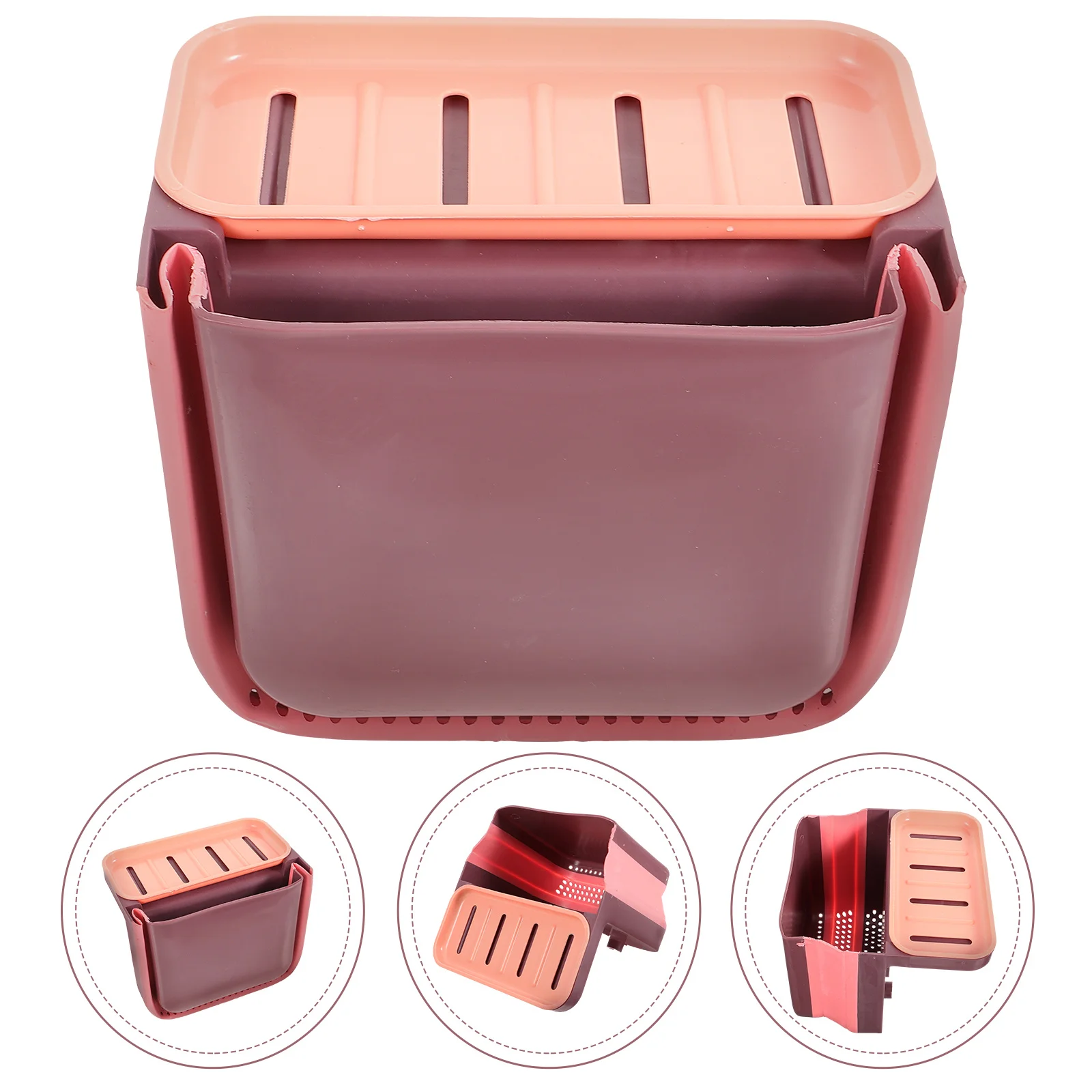 

1Pcs Kitchen Sink Basket High Quality Plastic Detachable Drainage Shelf Suction Cup Storage Holder Fruit Vegetable Strainer