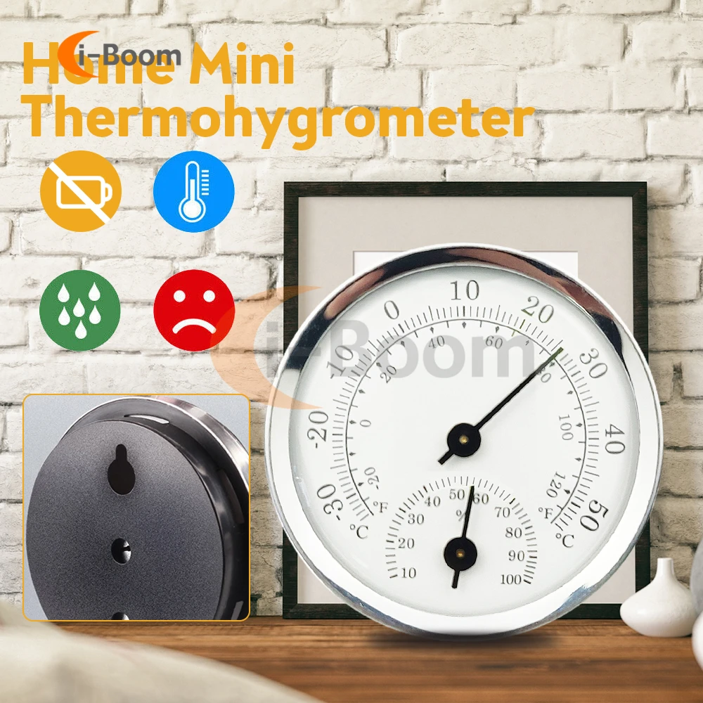 Mini Pointer Type Thermometer Hygrometer Indoor Room Electronic Temperature Humidity Meter Sensor Gauge For Home Thermometer