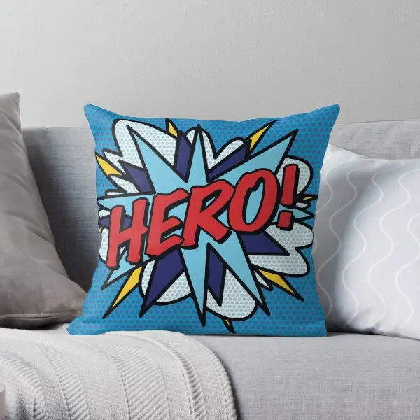 

Hero Comic Book Pop Art Modern Fun Retro Printing Throw Pillow Cover Hotel Fashion Car Home Waist Pillows not include One Side