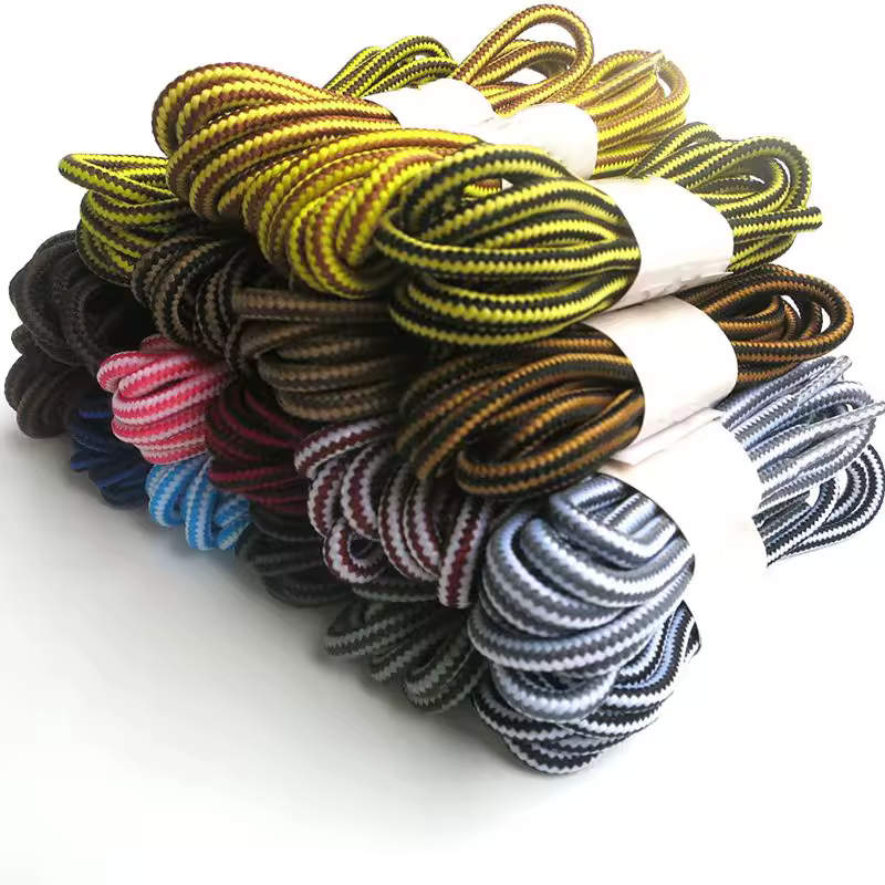 1 Pair 18 Colors Striped Double Color Shoe laces Round Outdoor Sneakers Shoelaces Cotton Boots Shoelace 70CM 90CM 120CM 150CM - Image 6
