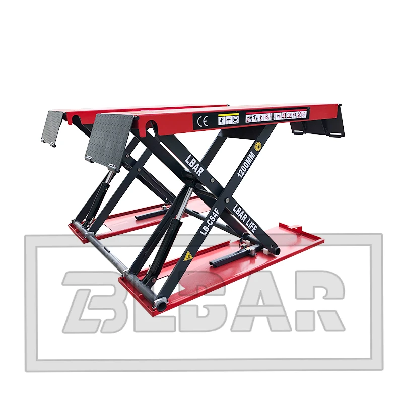 3t Hydraulic Car Lift Elevator 1.2M Car Lift a Cheap Scissor Lift