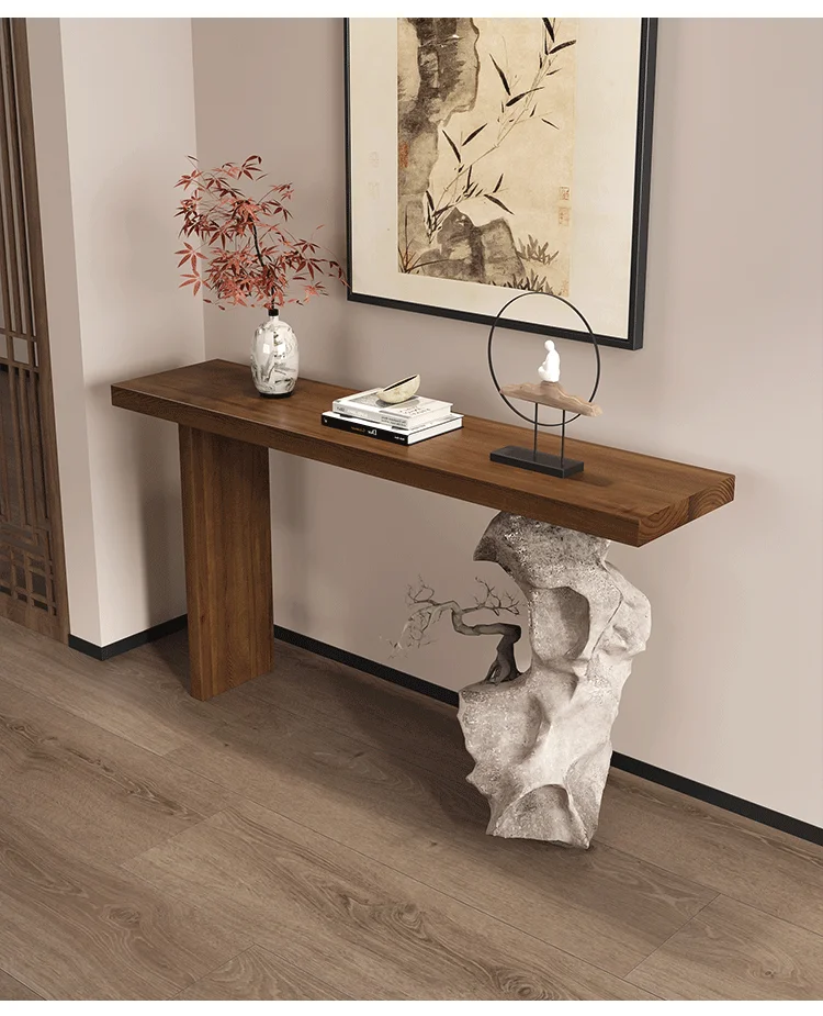A Vintage Console Table Wabi Sabi Design Mid Century Elegant Console Table Porch Entrance Stoliki Do Salonu Furniture