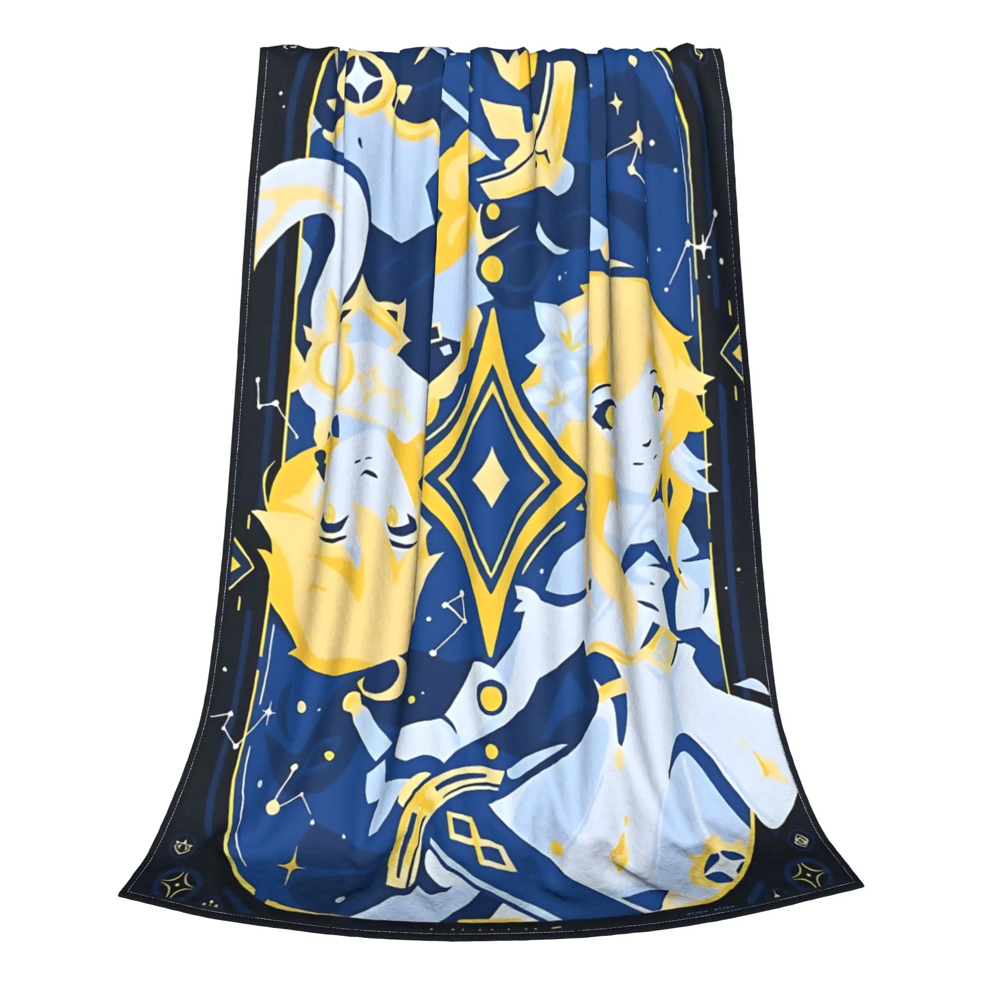 1PC Genshin Impact Protagonist Blanket Throw Blanket  Novelty Warm Blanket All Season Gift