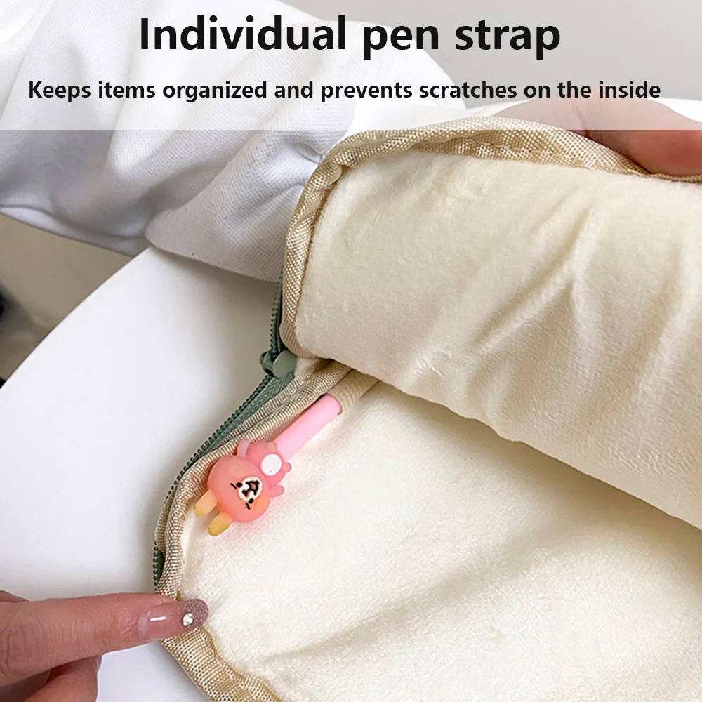 For iPad Student Handbag Suitable for Girls Korean Fashion Solid Color Shoulder Bag Portable Laptop Cosmetic Bag Women Bag