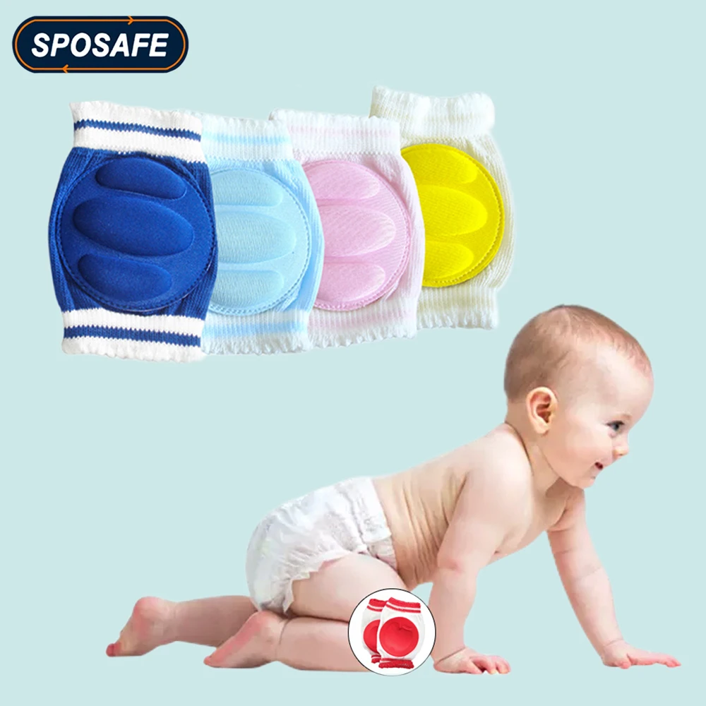 

1Pair Baby Knee Pads for Crawling, Anti-Slip Elastic Breathable Cotton Knee Protector Cushion for Babies Toddlers Infants