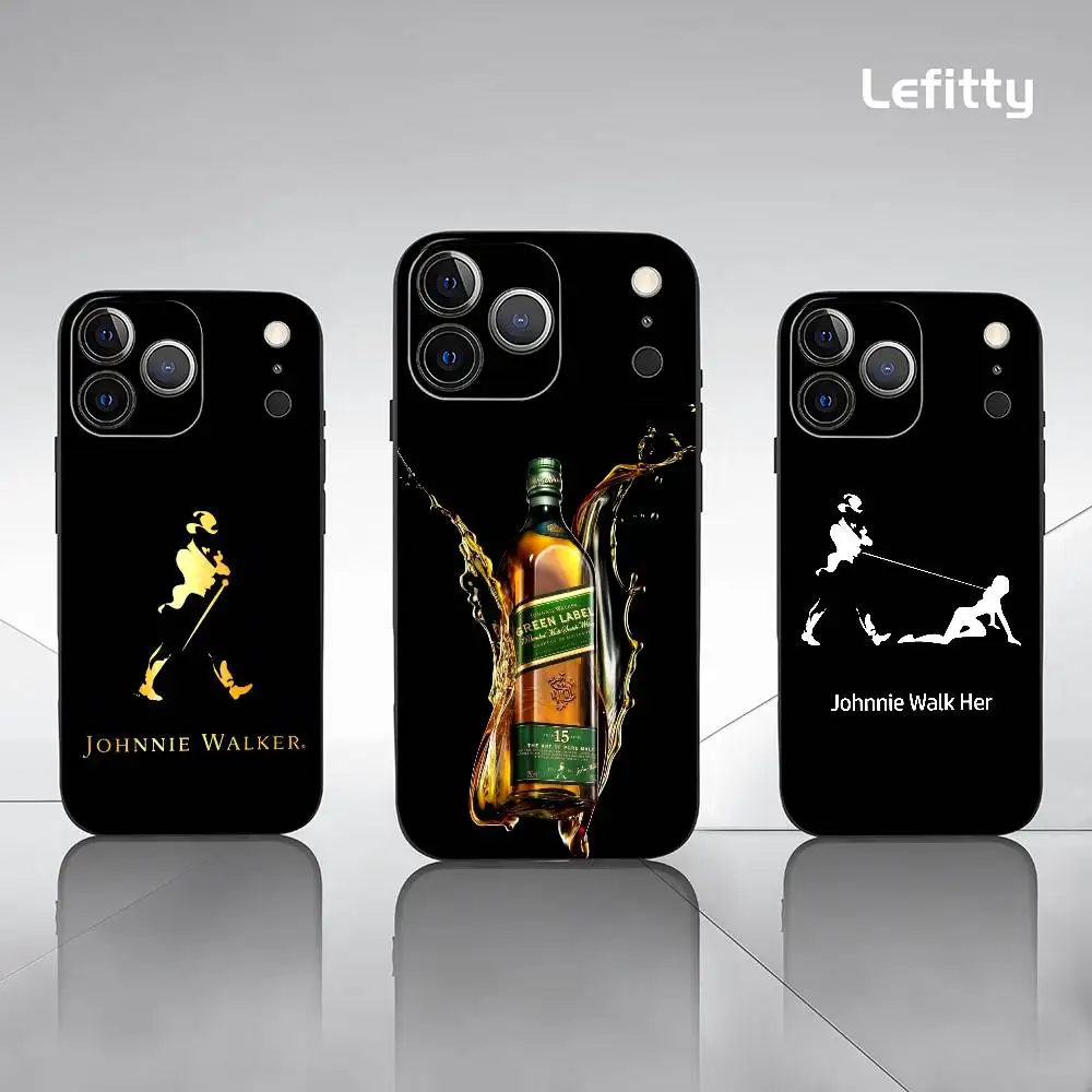 

Hot whiskeys J-Johnnie W-Walker Phone Case For iPhone 17 16 15 14 13 12 11 Pro Max Plus Mini Black Frosted Soft Shell Funda