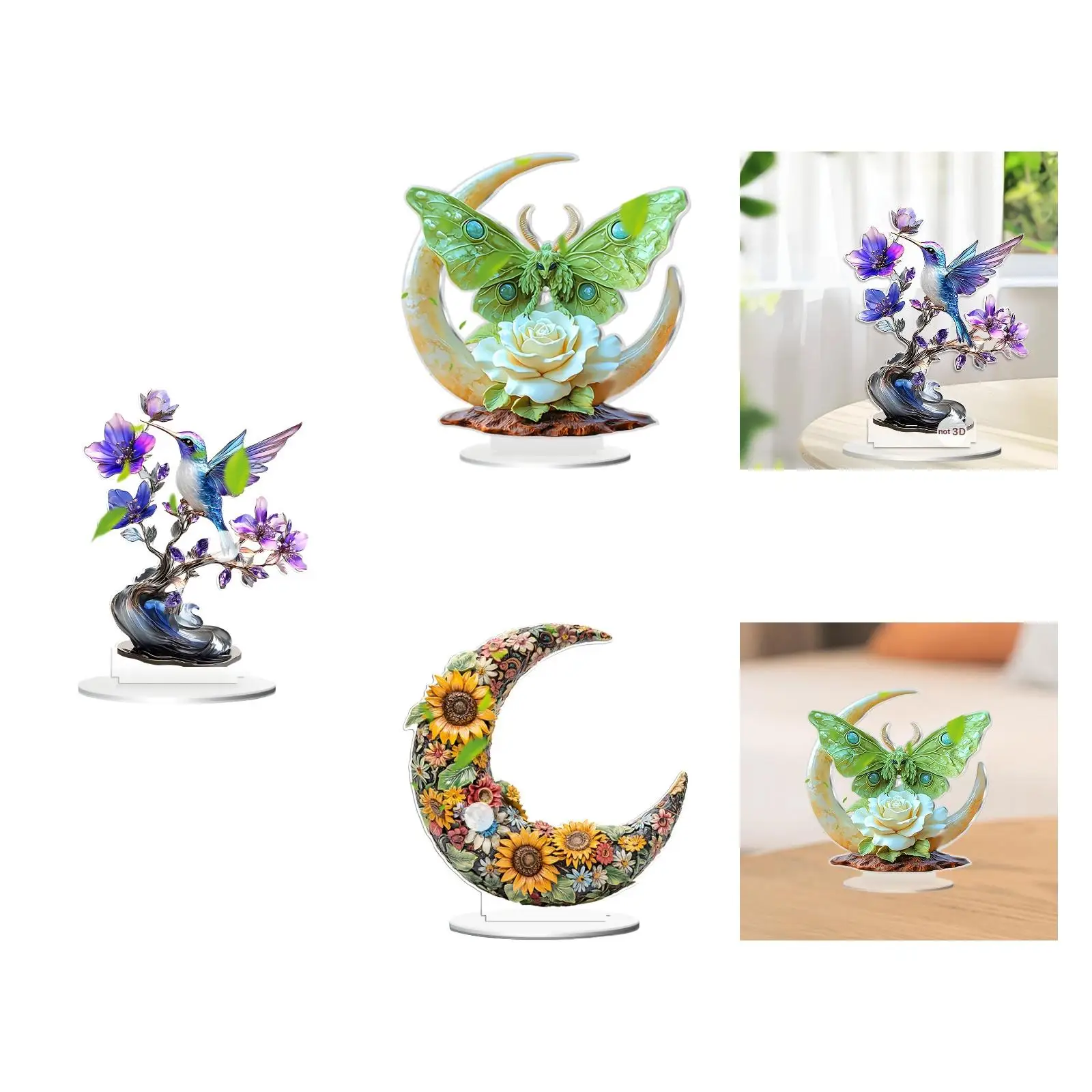 Placa multicolorida 2D sinal de mesa versátil e leve decoração de mesa