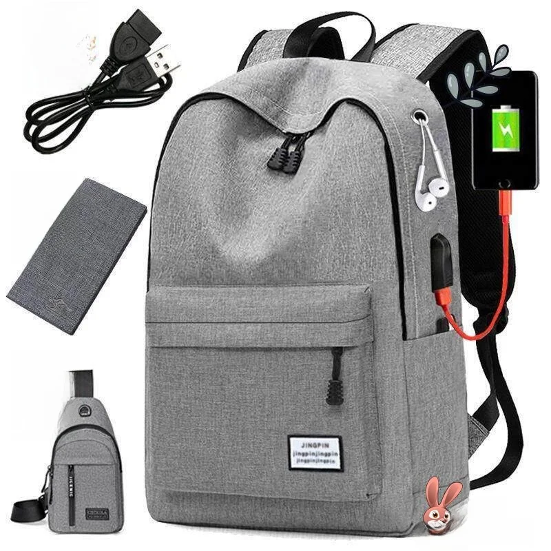 Outdoor Travel Business Backpack Large Capacity Men's Women's Shoulder Bag Short Trip Student Bookbag Casual Simple Style