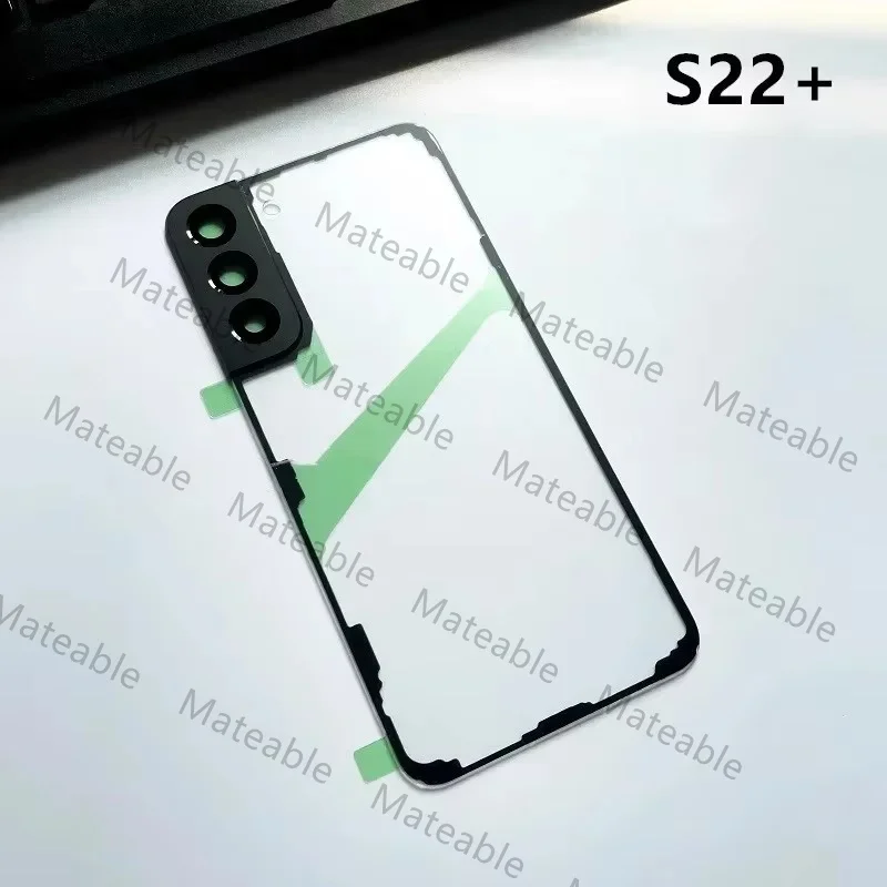 Корпус S908 S906 S901 для Samsung Galaxy S22 Ultra S 22 Plus, прозрачная задняя крышка аккумулятора, ремонтная задняя крышка, чехол + объектив камеры