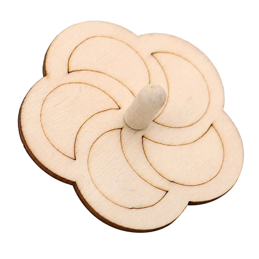 

10 шт. Набор для творчества: Неокрашенные деревянные волчоки для детей. Классическая игра для раскрашивания, развивающая креативность и кинестетические навыки.