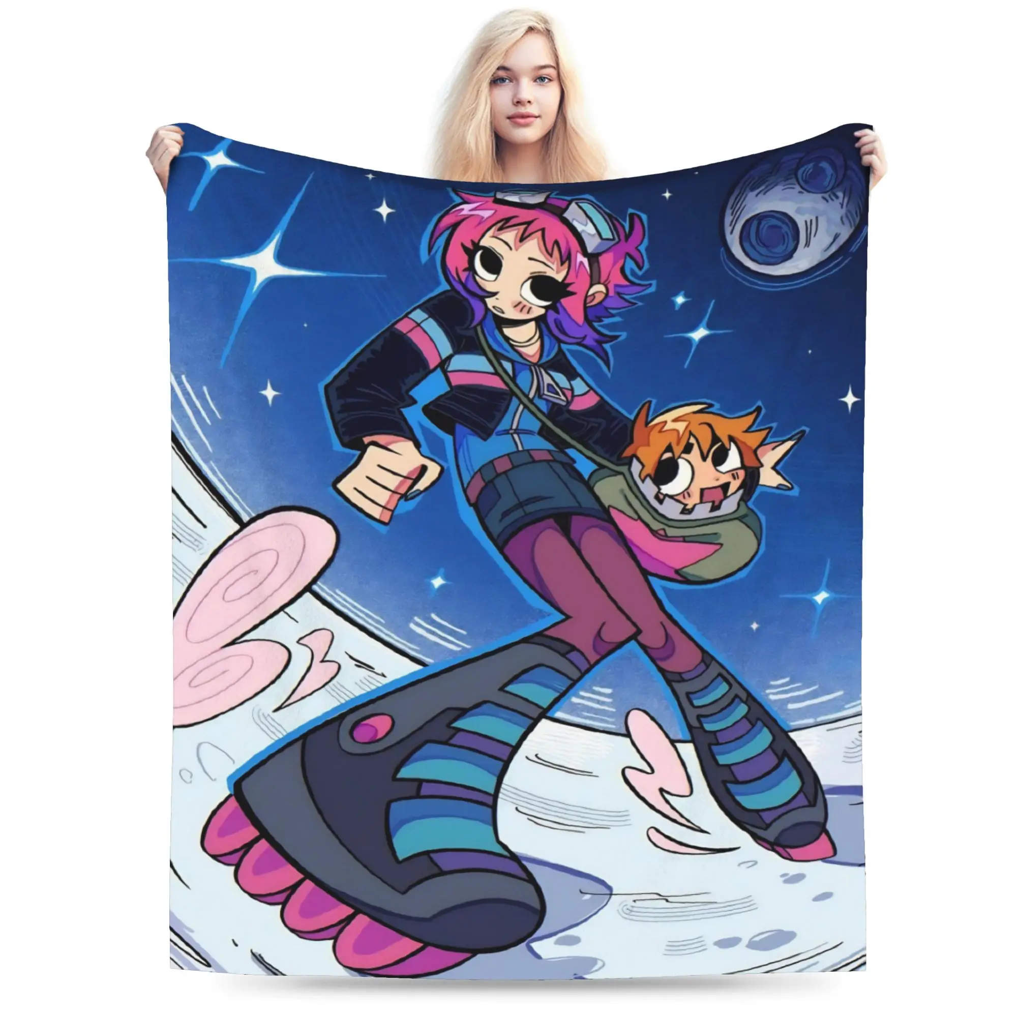 Comfort Scott Pilgrim vs. the World Blanket Accessories Sofa Decorative  Throws And Blankets Lightweight Thin Flannel for Travel