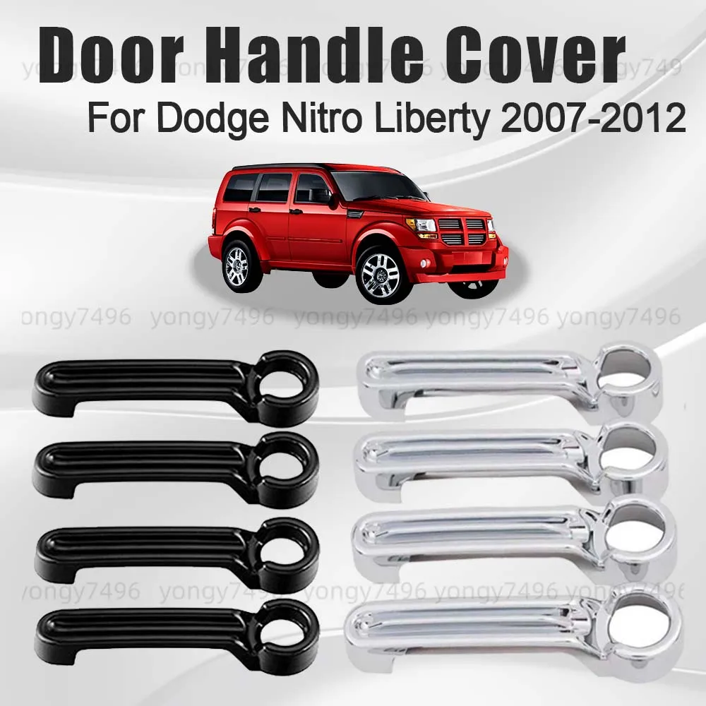 

Car Upgrade Carbon Fiber Chrome Silver Door Handle Cover For Dodge Nitro Liberty 2007 2008 2009 2010 2011 2012 Cars Accessories