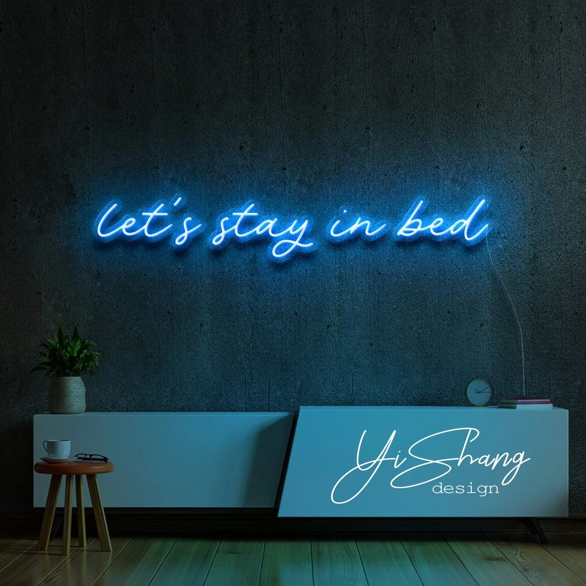 Let's Stay Ln Bed Neon Sign, Custom Neon Sign, Lights Room Decor Bedroom, Wall Decor, Home Decor, Personalized Gifts