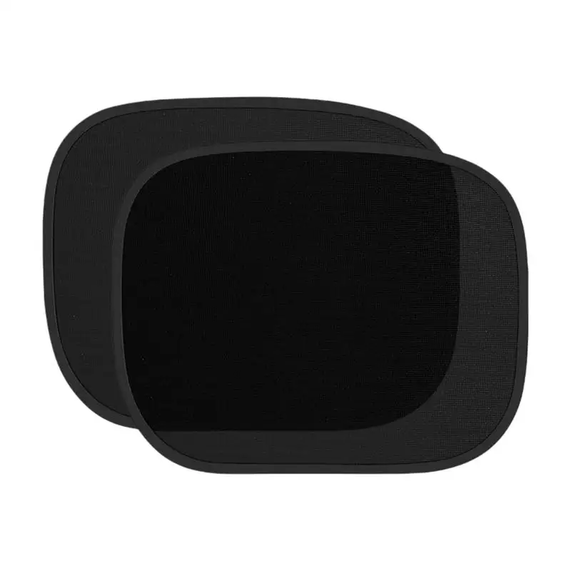 31BC Black Screen Car Sun Shade Set Black, Cling-On Panels 44 X 35 1 Pair