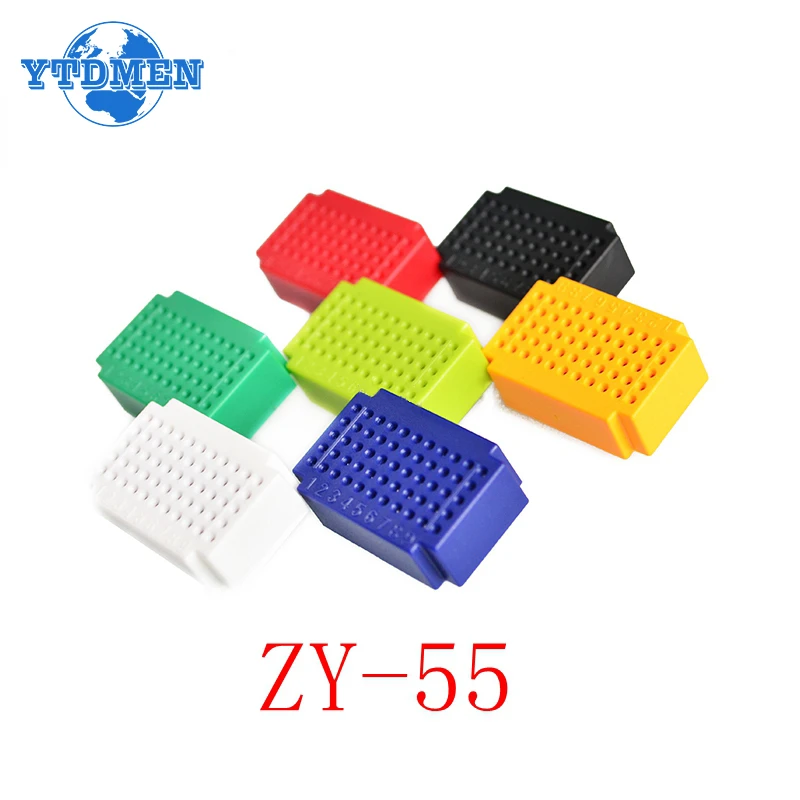 7pcs/set Breadboard Kit ZY-55 Mini Solderless Bread Board 7 ColorsTest Board PCB Boards, for Arduino