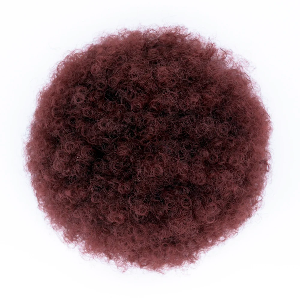 Cola de Caballo Afro Puff con cordón, cola de caballo Afro rizada corta, esponjas de pelo sintético, moño Afro, cola de caballo con cordón para mujeres y niñas