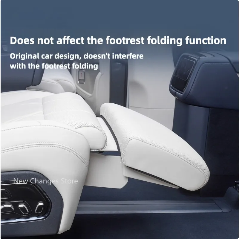 For Zeekr 9X 2025 2026 Car Foot Pedal Protective Cover Seat Anti-kick Pad Passenger Footrest Cover Leg Rest Pad Upgrade Parts