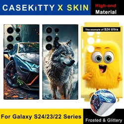 Casekitty Skin Back Film Voor Samsung Galaxy S23 Ultra Sticker S24 Plus Wrap S22 Volledige Cover Sticker Zachte Schermbeschermer Geen Hoes