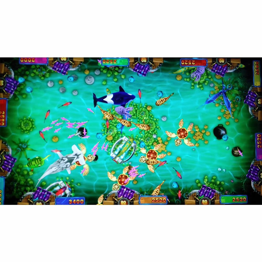 Popular 4/6/8/10 Players Fight To The End Fish Hunter Arcade Shooting Game Machine Host Accessories