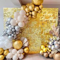 30x30cm Square Sequin Panels Backdrops Decorations Home Office Art Wall Backgrouds Wedding Birthday Party Shiny Backdrop Decor