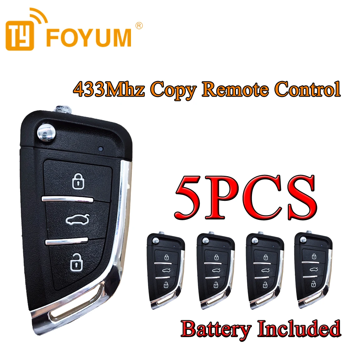 Cloning Remote Control For Car Key Learning Fixed Code Face to Face Wireless Control Transmitter Portable Duplicator 5Pcs