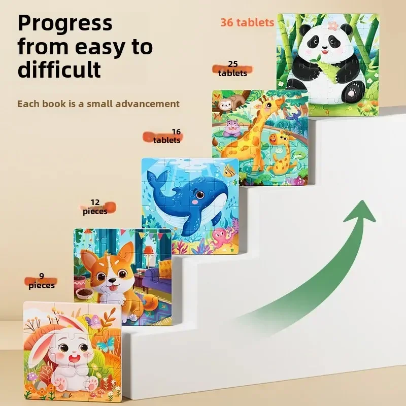 Kinder Holz Puzzle Spiel Baby Spielzeug Lernen Bildungs Wald Meer Tiere Verkehrs Fahrzeug Kinder Spiel Geburtstag Geschenke