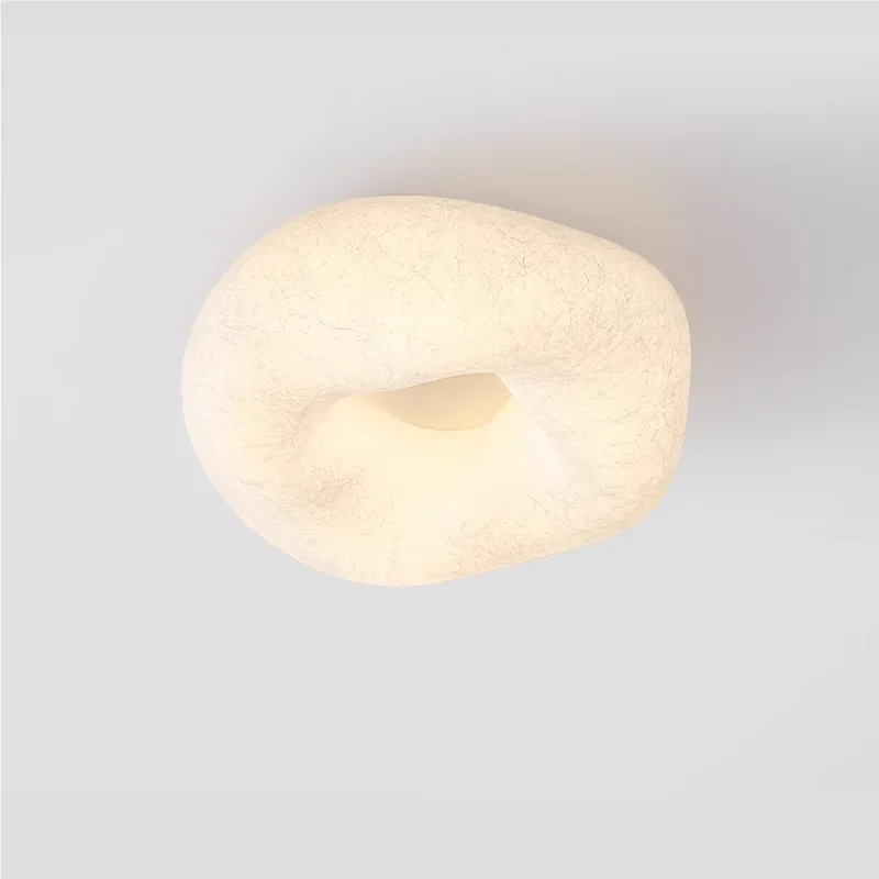 Lampa sufitowa Yunduo Silk 2026, okrągła lampa chmurka do pokoju dziecięcego, designerska lampa artystyczna w stylu wabi sabi do sypialni, gabinetu, inteligentna, ściemnialna.
