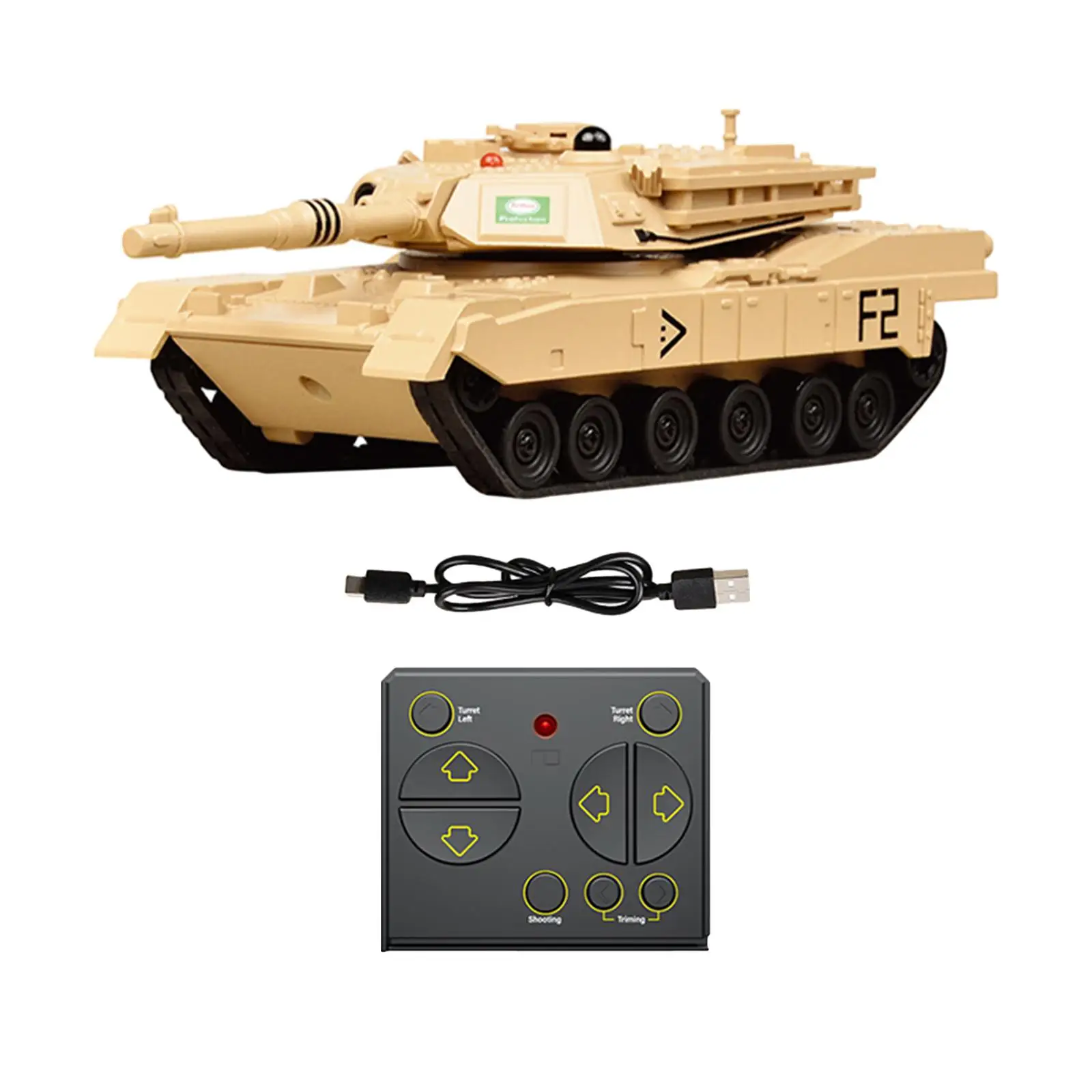 RC Battle Tank Durable Remote Control Tank Tank Model RC Vehicle Toys for Children 3 4 5 6 7 8 Years Boys Girls Birhtday Gift