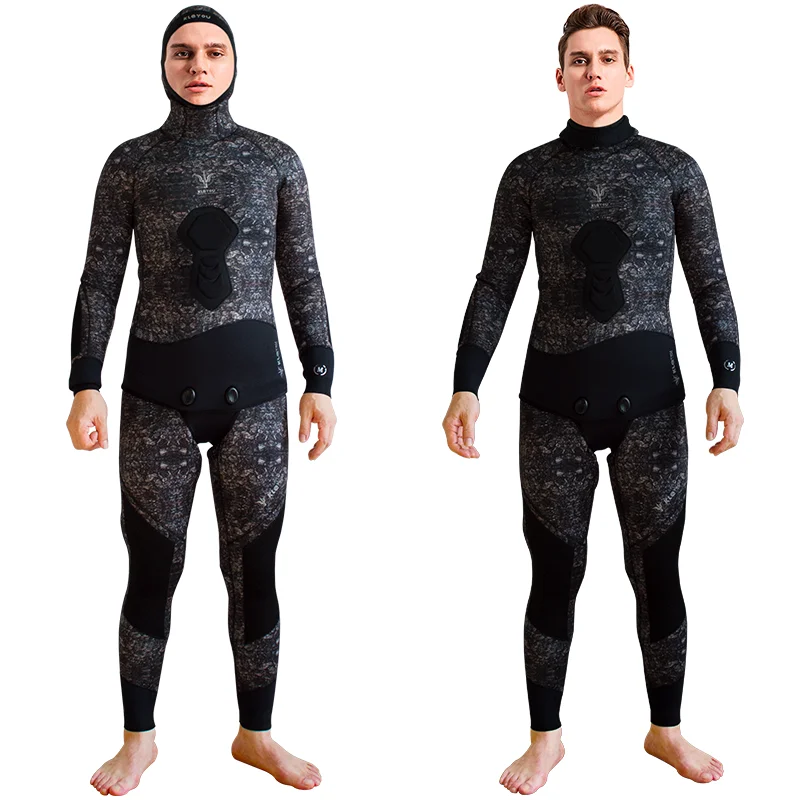 

3 MM Neoprene Fishing Clothes Adult Swimwears Diving Suits Long Sleeves Gentlemen Surfing Rash Guards Snorkel One Pieces