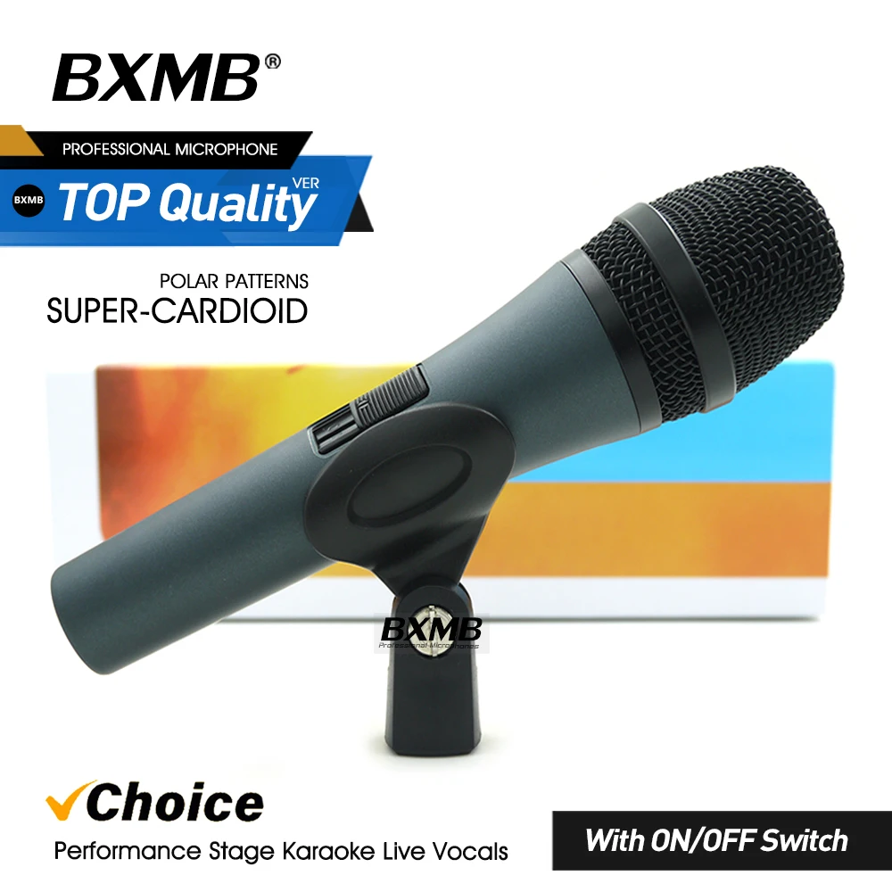 

Metal E845S Professional Wired Microphone Super-Cardioid Dynamic Mic With ON/OFF Switch For Karaoke Stage Live Vocal Performance