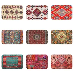 Moroccan Berber Rug Boho Style Doormat Anti-Slip Entrance Kitchen Door Floor Mat Antique Bohemian Geometric Toilet Carpet