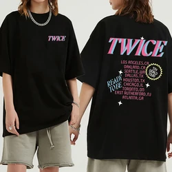 Korean Twice T Shirt Women Print Tshirt Harajuku Women Ulzzang Graphic Female T-Shirt Kawaii 90S