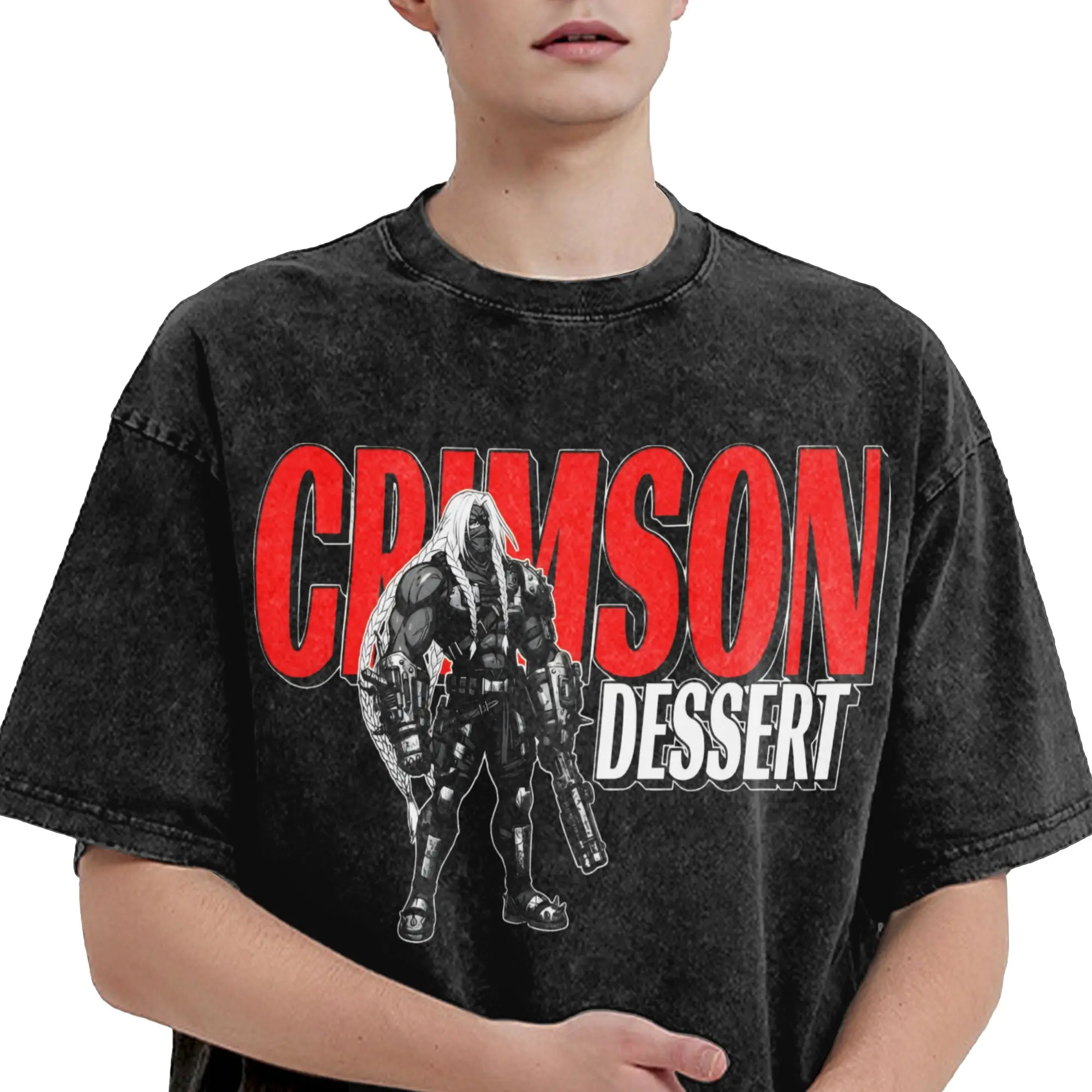 Pearl abyss crimson desert  Washed T Shirt Streetwear Hip Hop Retro T-Shirt  Tee Shirt Men Women Short Sleeve High Street