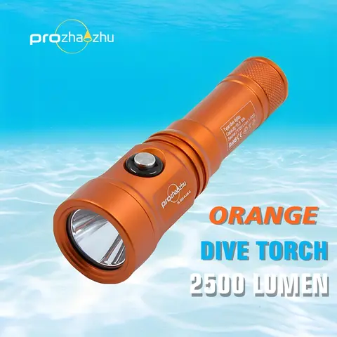 PROZHAOZHU DL-B50-PLUS 2500 Lumen Scuba Diving Flashlight USB-C Rechargeable IP68 Water-Resistant 100M Professional Diving Torch