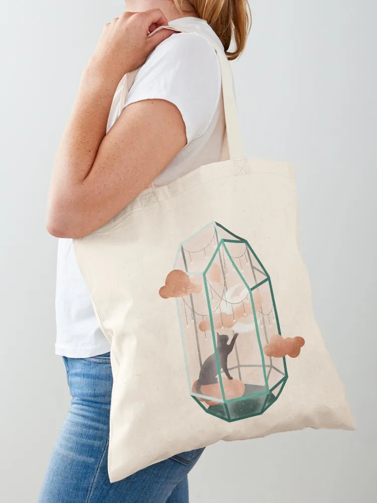 

Playful Dreamy Cat Tote Bag shopping trolley bag Women bags ecological bags Reusable bags