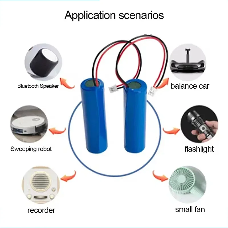 18650 Батареї 3.7V Rechargeable Li-ion Battery Pack 3800mAh for Bluetooth Speaker LED Light Backup Replacement Original Battery