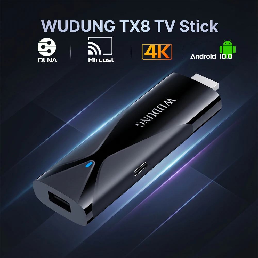 

Wudung TX8 TV Dongle Android10 Allwinner H313 BT Smart Mini TV Stick Channels 2GB 16GB 2.4G Wifi 4K HD Media Player Set Top Box