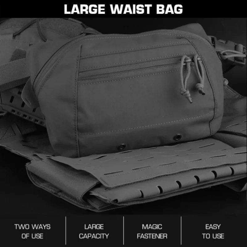 

Outdoor 2 Use Way Large Waist Bag With Hanging Ring and Magic Fastener for Store Various Sundries