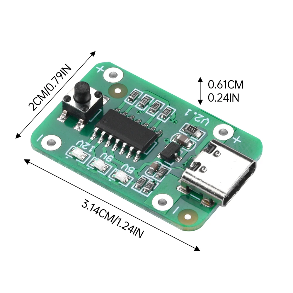 QC 2.0 QC 3.0 Fast Charging Decoy Trigger Board USB/Type-C 5V 9V 12V Voltage Indicator with Electronic Load Signal Control